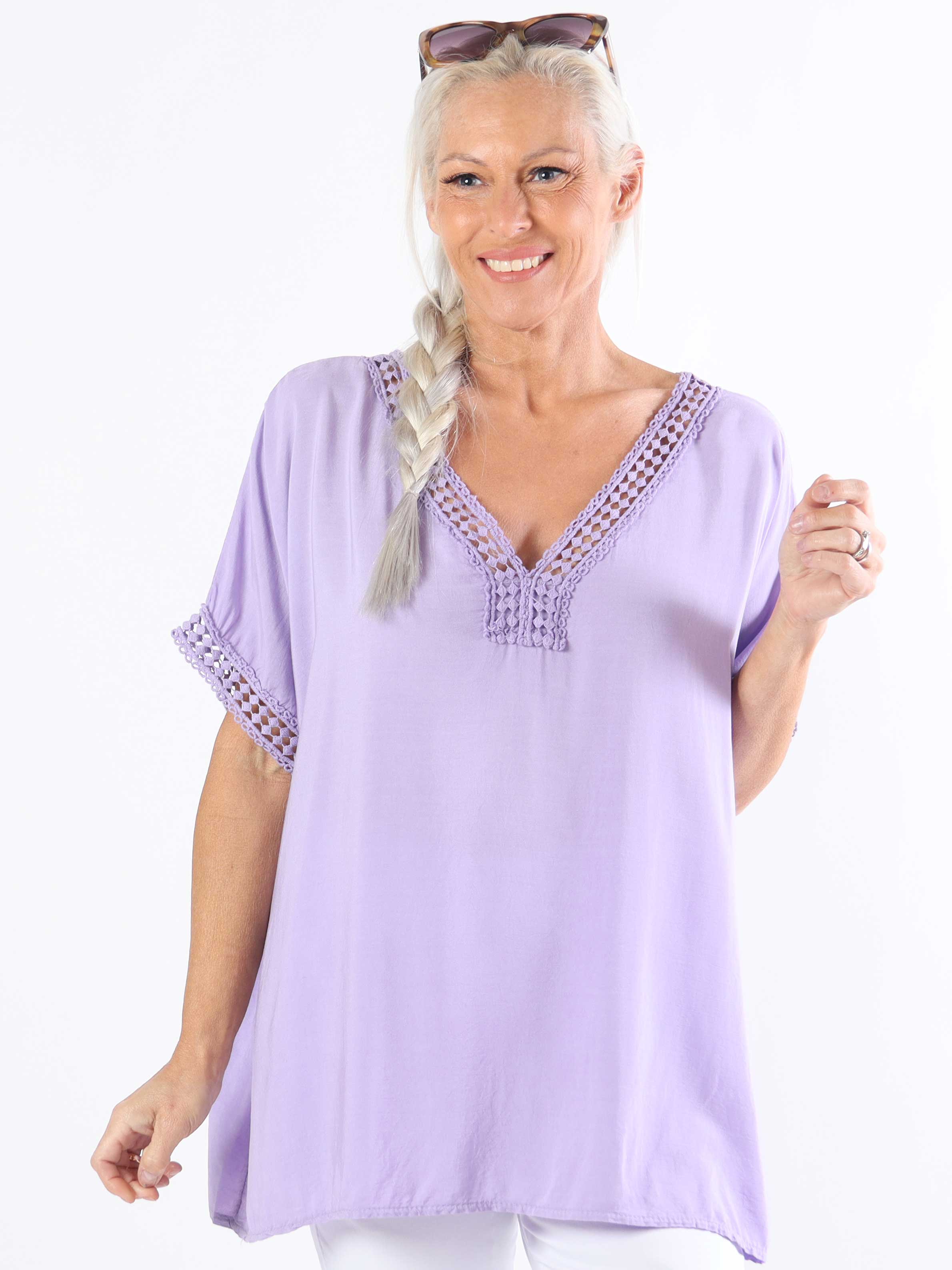 Muna - Plus size tunika i let viskose med broderinger